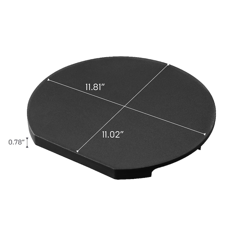 Yamazaki Home Round Magnetic Cutting Board, Polypropylene - L 11.02 x W 11.81 x H 0.79 inches