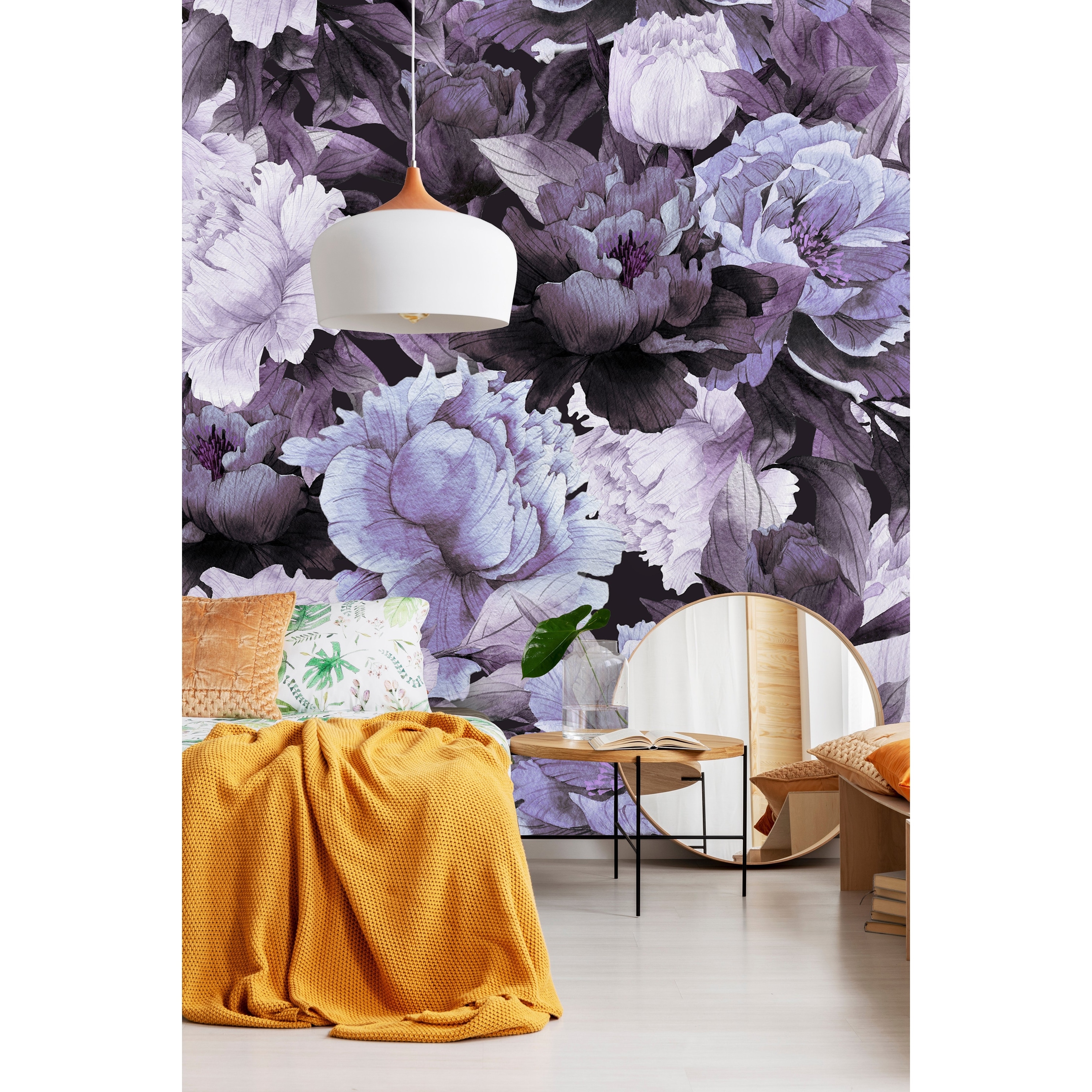purple peony flower wallpaper