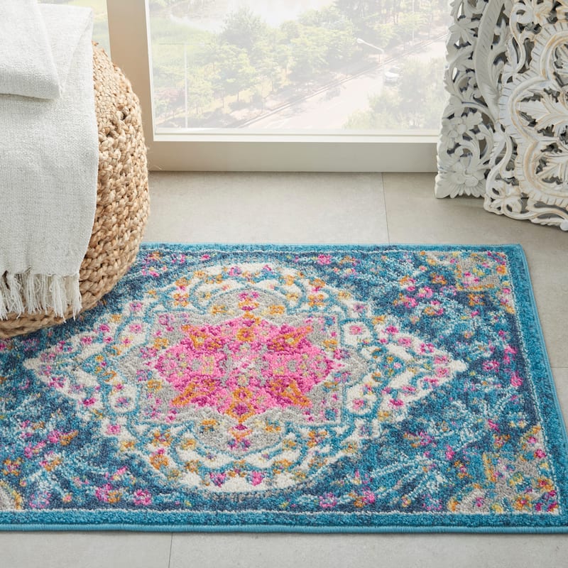Nourison Passion Modern Persian Center Medallion Area Rug - 1' 10" x 2' 10" - Multicolor - Rectangle