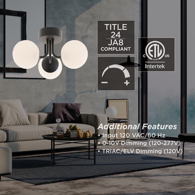 Metropolitan 15" LED Semi-Flush