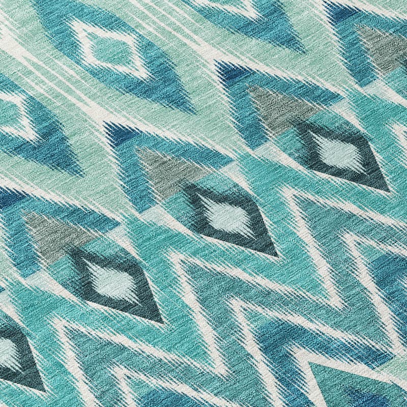 Machine Washable Indoor/ Outdoor Chantille Geometric Boho Rug