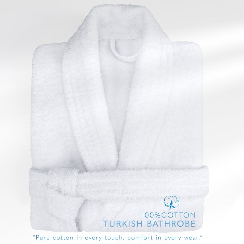 American Soft Linen Women's 100% Cotton Terry Bathrobe - Soft, Absorbent, Quick Dry Turkish Robes for Women