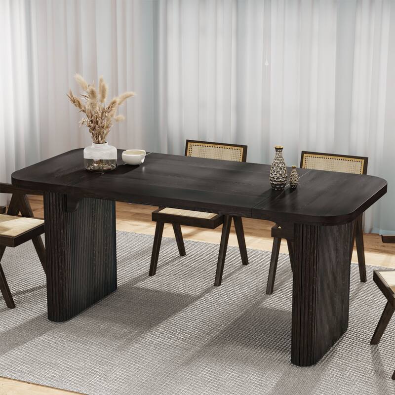 62.99'' W Modern Executive Desk Simple Computer Desk with Engineered Wood Top and Legs - Black