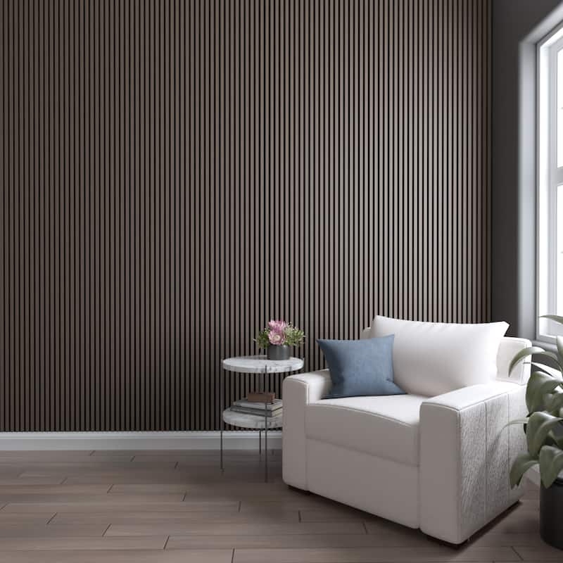 AcoustixPro Noise Cancelling Traditional Small Slat Wall Panel (2 Pack)