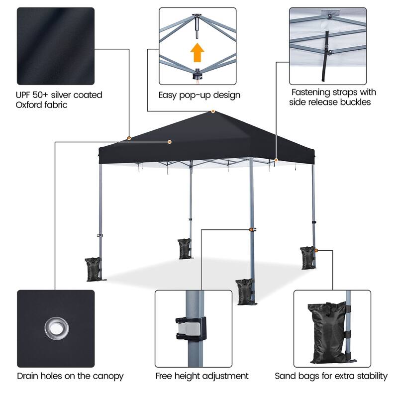 Yaheetech 12x12ft Pop-up Canopy with One-Push-To-Lock Setup Mechanism