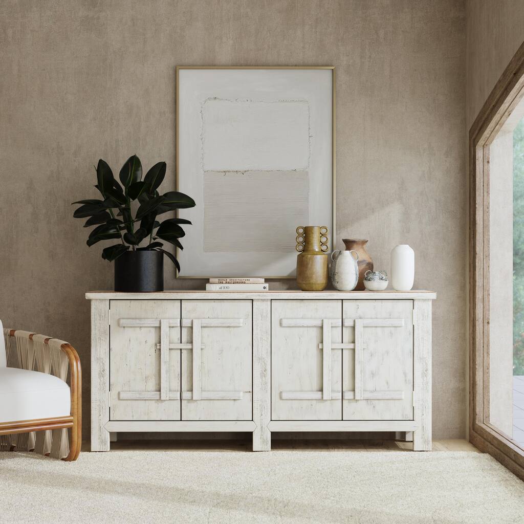 Classic Home Lagos 74" Antique White Sideboard