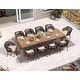 preview thumbnail 8 of 9, PURPLE LEAF 11 Pieces Outdoor Dining Set Metal Rattan Furniture Set for Lawn Backyard Patio Dining Set Updated Brown-amchair (10+1)