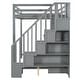 preview thumbnail 8 of 36, Full Over Full Size Murphy Bunk Bed Convertible Loft Bed with Hydraulic Lift, Hidden Desk and Storage Stairs for Kids