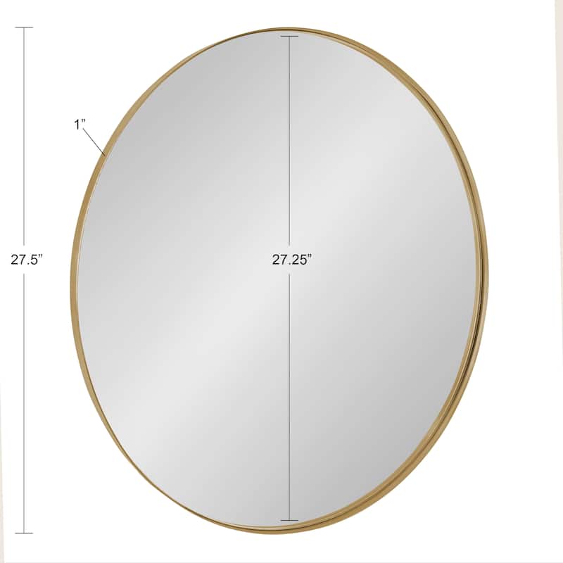 Kate and Laurel Rollo Round Framed Wall Mirror