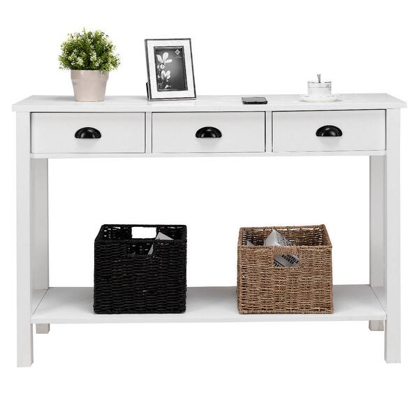 Shop Costway 47 Console Table Hall Table Side Desk Accent Table