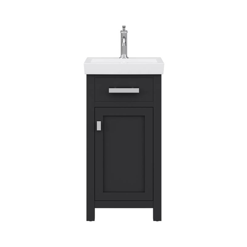 Mia 18 In. Integrated Ceramic Sink Top Bath Vanity in Espresso