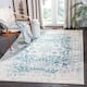 SAFAVIEH Madison Snowflake Medallion Rustic Farmhouse Distressed Rug - 4' x 6' - Teal/Ivory