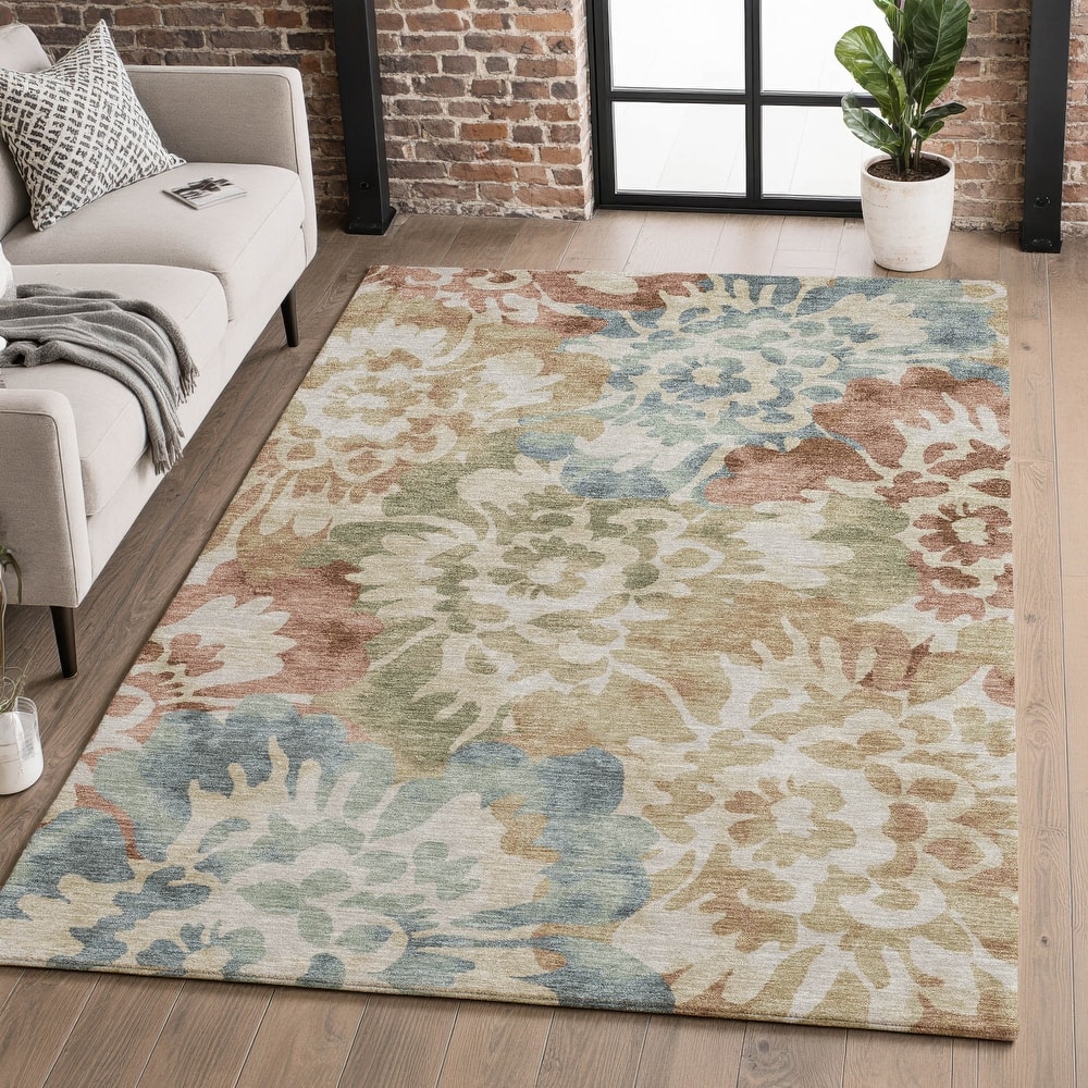 Premium Washable Super Soft Modern Floral Mayfield Rug