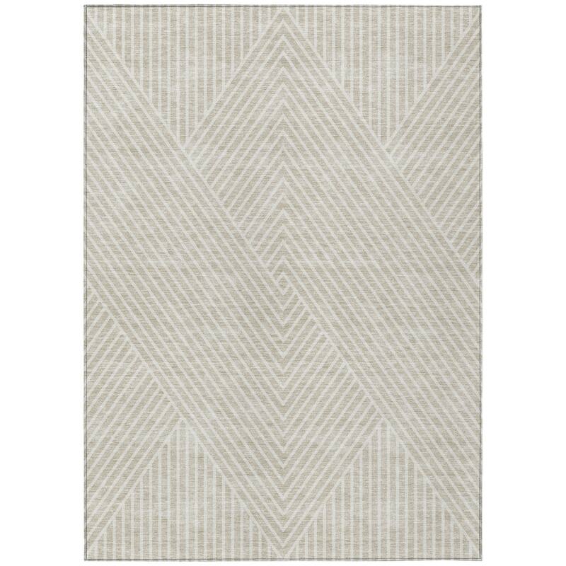 HomeRoots Geometric Transitional Rectangle Outdoor Rug