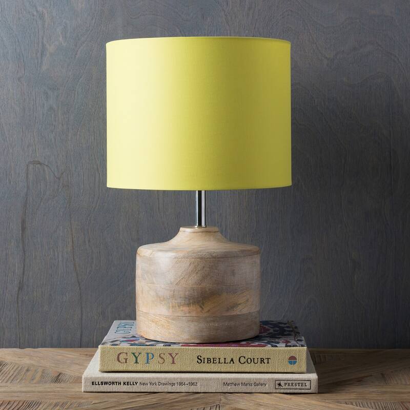 Rustic Ongar Table Lamp with Natural Finish Wood/Metal Base