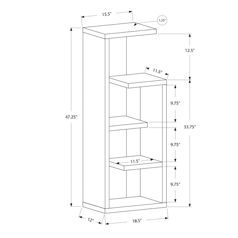 69-Inch High Ladder Style Bookcase with 4 Shelves and 2 Storage Drawers in Grey Finish for Modern Storage - 48