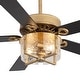 preview thumbnail 50 of 56, 52" Reversible 5-Blade Caged Ceiling Fan with Light and Remote