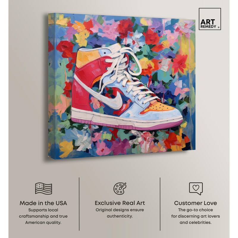 Whimsical Sneaker Canvas by Art Remedy, Gallery Wrapped
