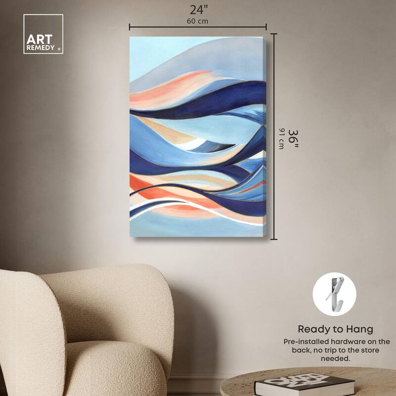 Glowing Blue I Canvas by Art Remedy, Gallery Wrapped