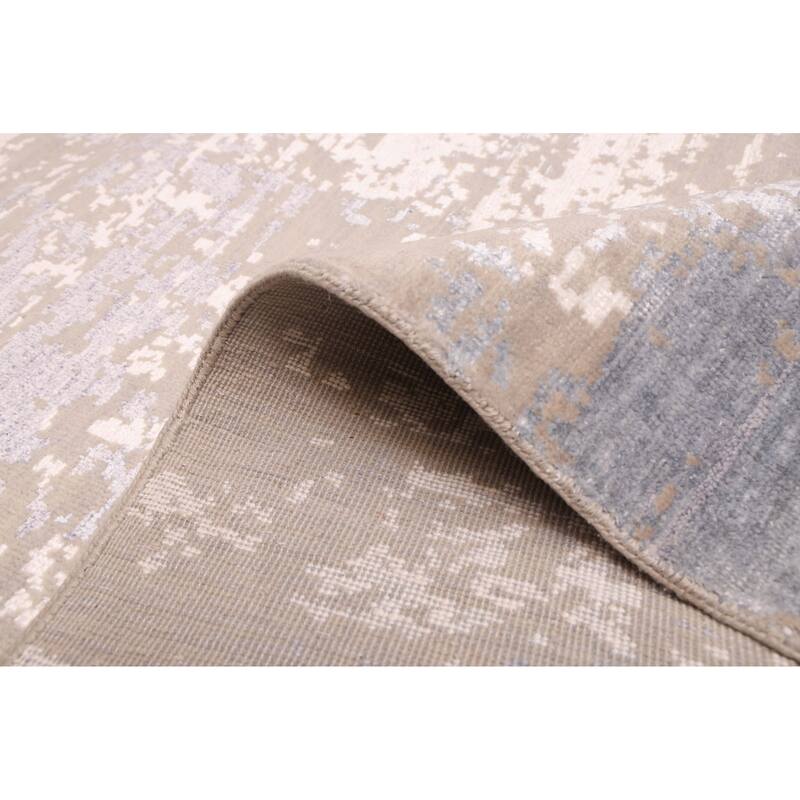 ECARPETGALLERY Hand-knotted Legacy Taupe Silk, Wool Rug - 8'10 x 12'1