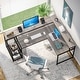 preview thumbnail 26 of 32, L Shaped Desk with Monitor Shelf, Reversible Corner Computer Desk for Office Home 69"