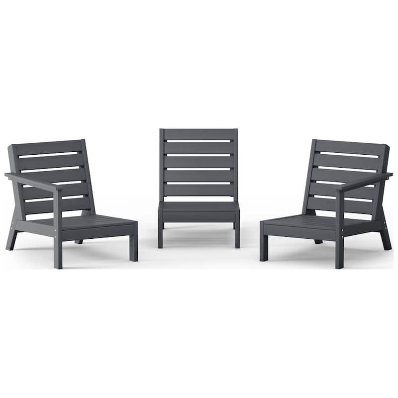 Birchwood All Weather HDPE Outdoor Patio Deep Seating Sofa (3-Piece)