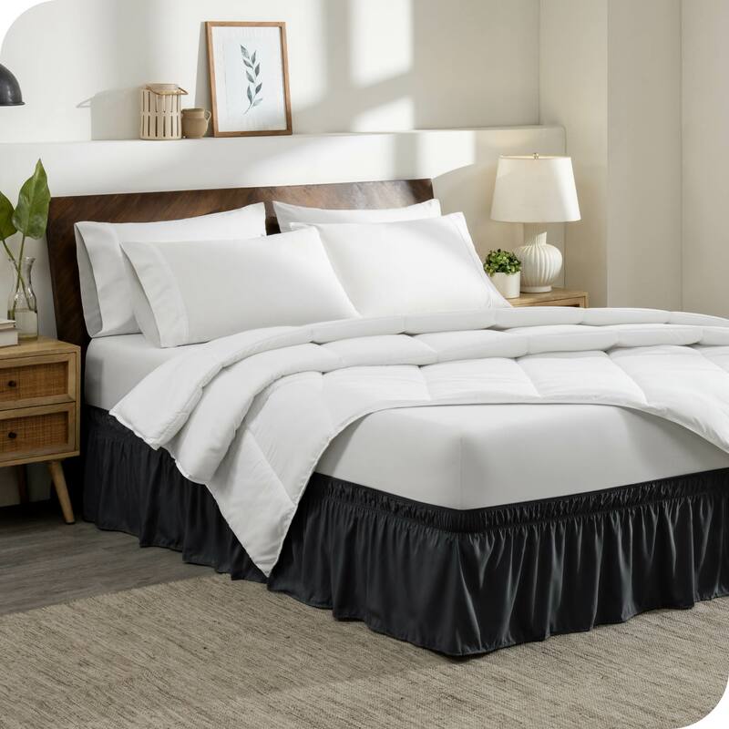 Bare Home Adjustable Wrap Around Bed Skirt