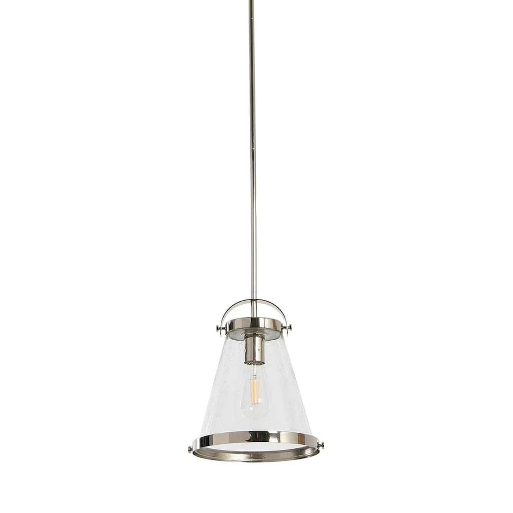 Robert Stevenson Lighting Wesley - Metal and Seedy Glass Ceiling Light
