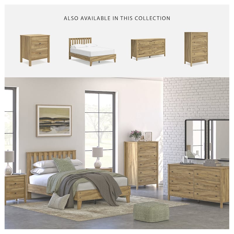 Signature Design by Ashley Bermacy Light Brown Platform Bed