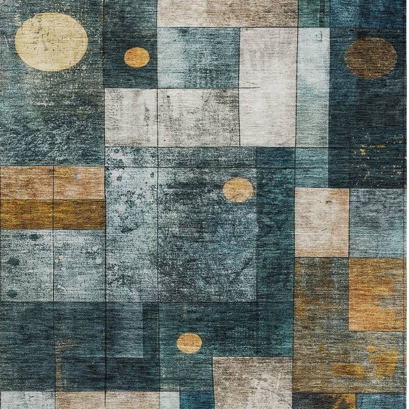 HomeRoots Geometric Transitional Rectangle Outdoor Rug