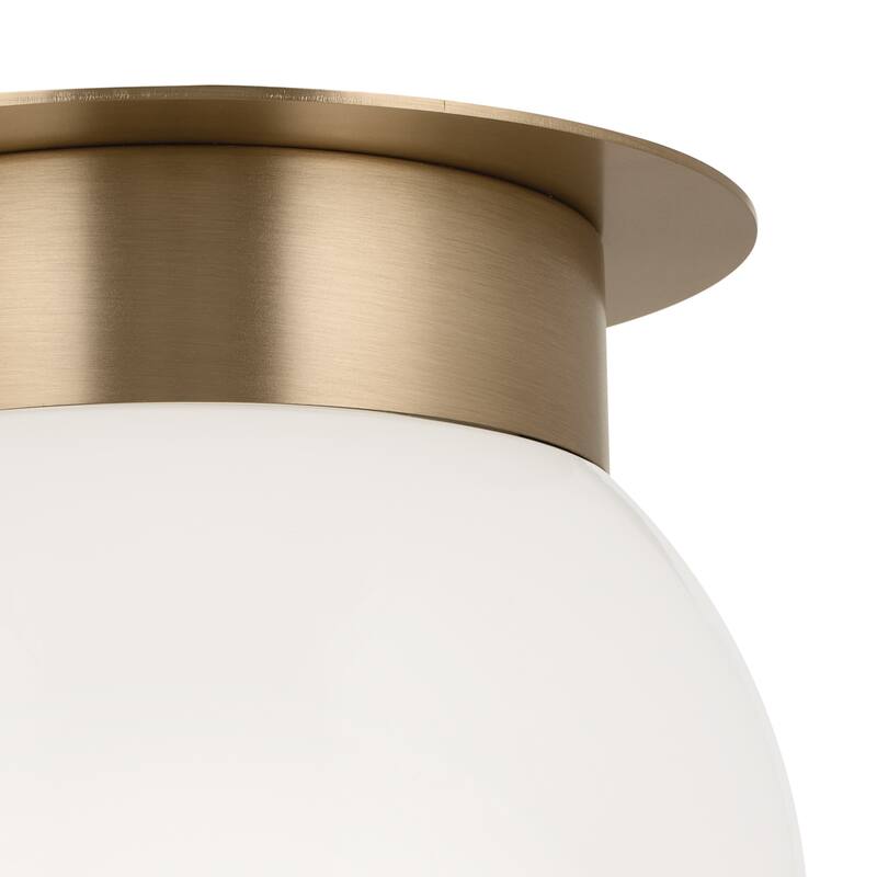 Kichler Lighting Albers 8 in. 1-Light Champagne Bronze Round Flush Mount Light