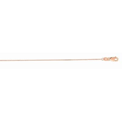 10k Gold 18-inch 0.8mm Polish Diamond-cut Cable Chain Necklace With Lobster Clasp (yellow, white or pink)