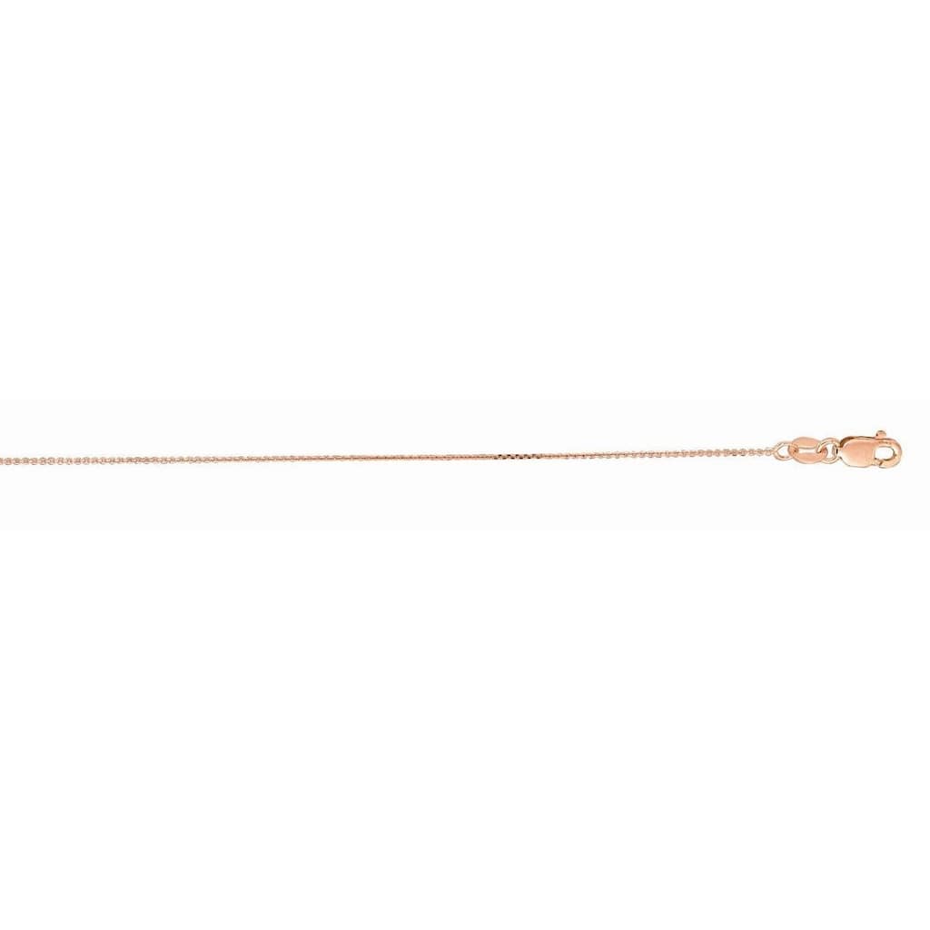 10k Gold 18-inch 0.8mm Polish Diamond-cut Cable Chain Necklace With Lobster Clasp (yellow, white or pink)
