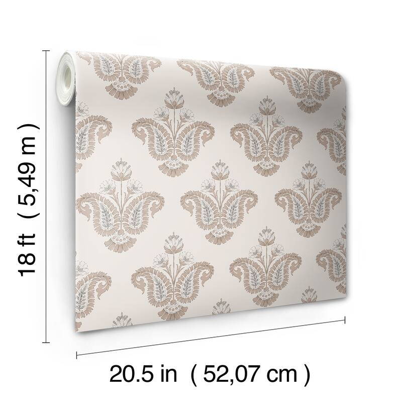 NuWallpaper Nabela Noor Home Fazia Terracotta Peel and Stick Wallpaper