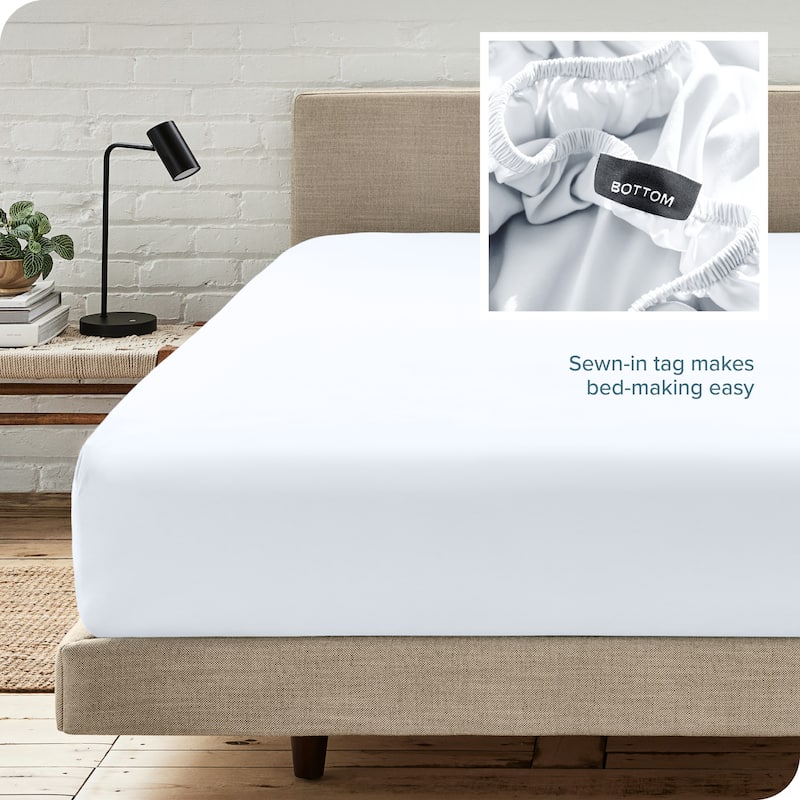 Bare Home Double Brushed Deep Pocket Fitted Sheet