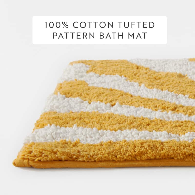 Becky Cameron 100% Cotton Modern Patterned Bath Mat