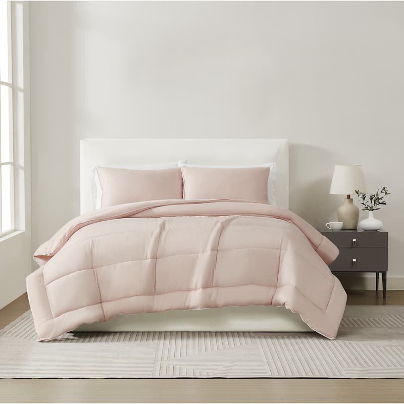 Christian Siriano NY Cotton Sateen Comforter Set - Pink - Queen - 3 Piece