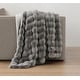 preview thumbnail 5 of 5, Frye Luxe Textured Heavyweight Faux Fur Grey Oversized 60x70 Throw