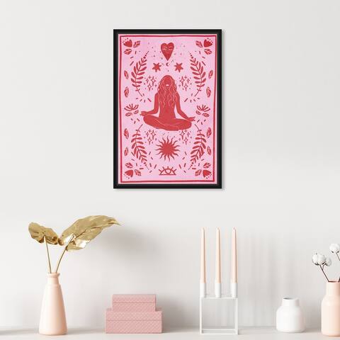 Oliver Gal 'Red means Relax' Spiritual Pink Wall Art Canvas Print