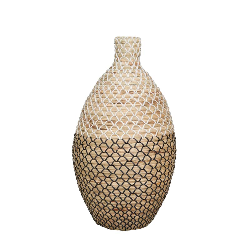 Brown Seagrass Handmade Tall Woven Floor Decorative Vase