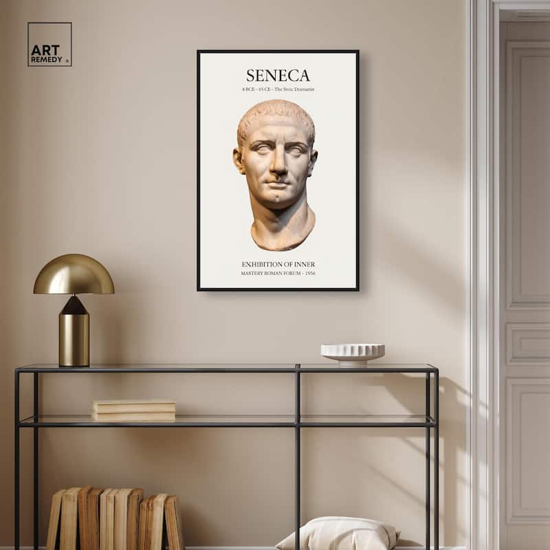 Bust of Seneca Canvas by Art Remedy