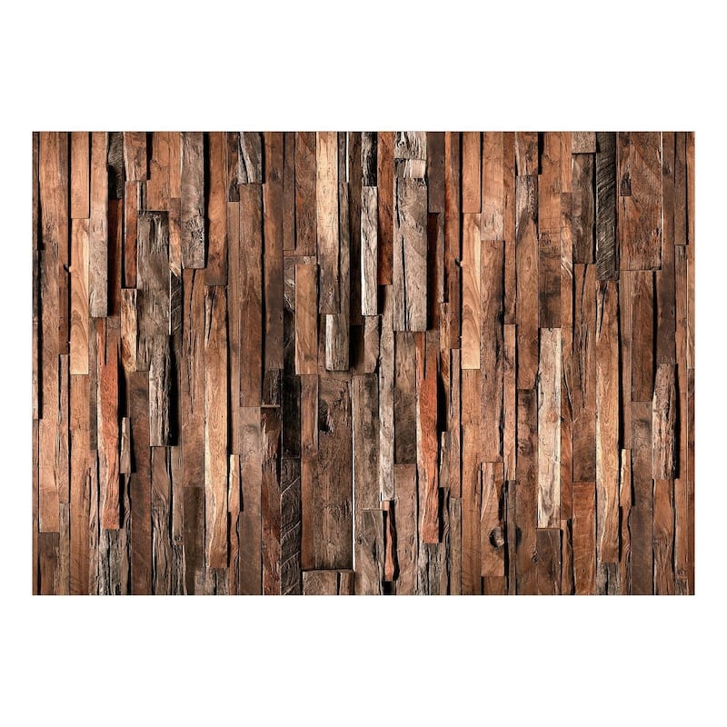 Peel & Stick Wall Mural Vertical Wooden Cedar Planks Removable
