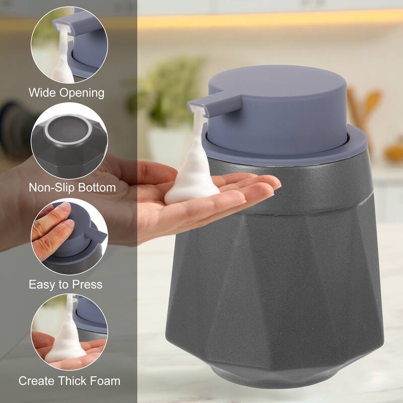 Foaming Soap Dispenser 400ml/13.5oz Ceramic Foaming Soap Pump for Home