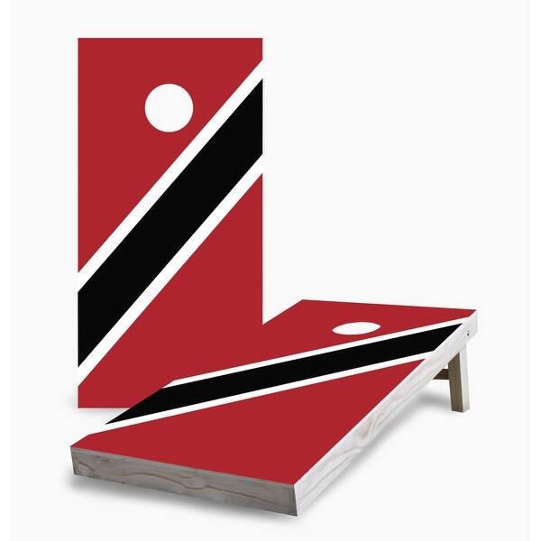 slide 2 of 7, Trinidad and Tobago Flag Cornhole Game (Choose Wraps or Boards) 2x4 Boards (24" x 48") - Include ALL Accessories