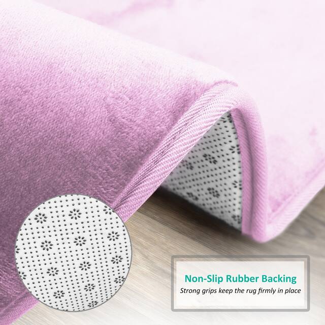 Clara Clark Ultra Soft Plush Bathroom Rug - Non-Slip, Velvet, Memory Foam Bath Mat - Set of 2