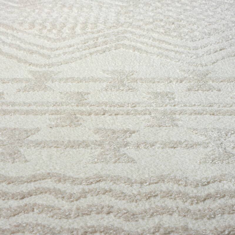 Luxe Weavers Moroccan Tribal High Low Cream Area Rug, Indoor Carpet