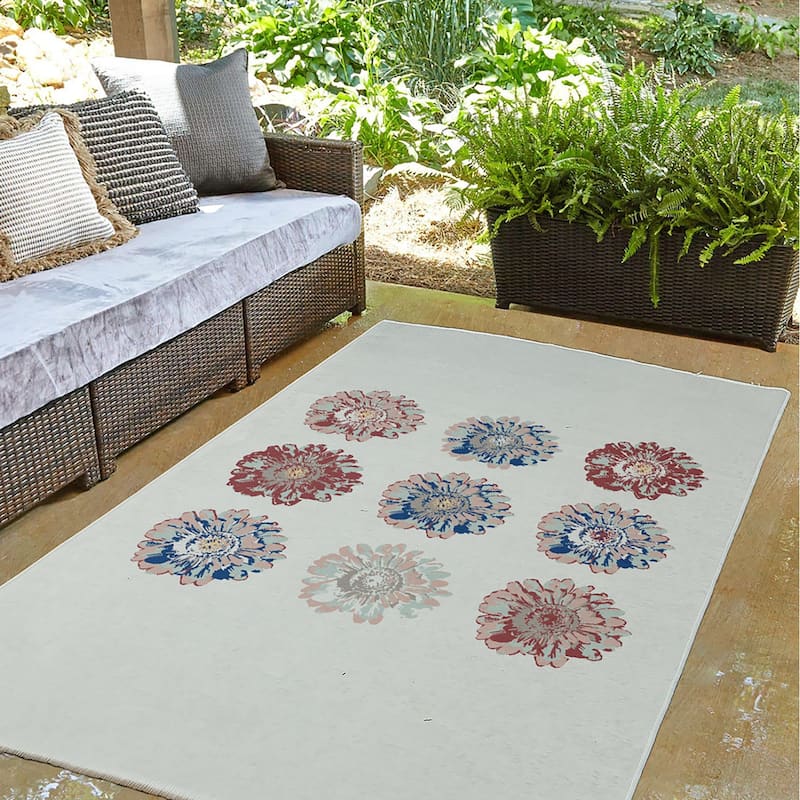 Gypsy Floral Spring Chenille Indoor/Outdoor Rug