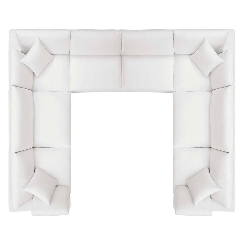 Commix 8-Piece Down Filled Overstuffed Sectional Sofa