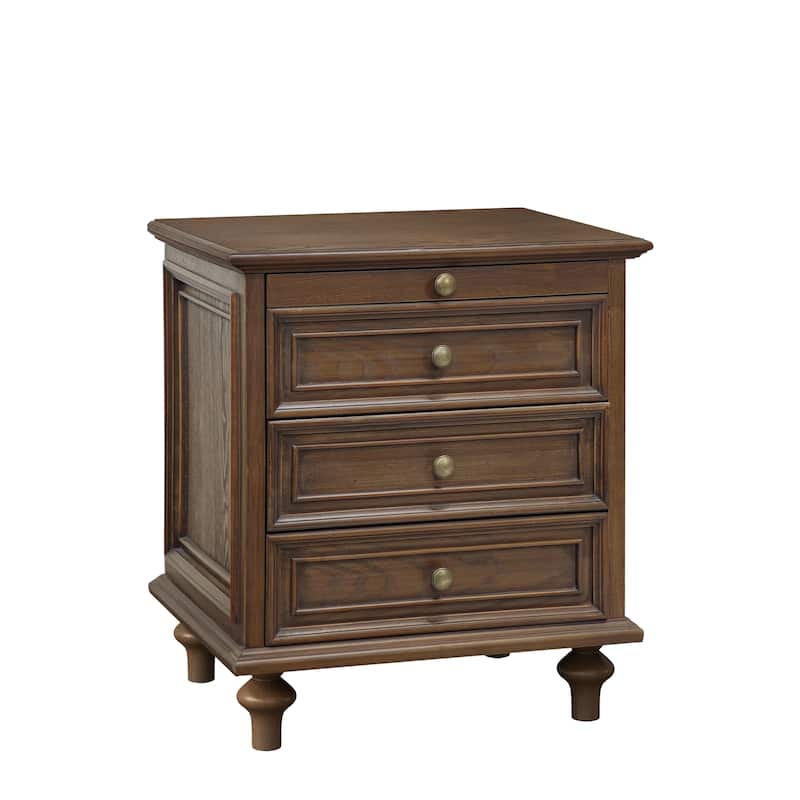 Nightstands with Drawers & Hidden Pull-Out Shelf & Metal Handle