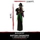 preview thumbnail 5 of 7, 6-ft. Standing Witch, Indoor/Covered Outdoor Halloween Decoration, LED White Eyes, Poseable, Magda the Mad